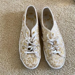 Gold Floral Rifle Paper Keds - Sz 7.5